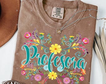 Profesora Shirt, Comfort Colors Spanish Teacher Tee