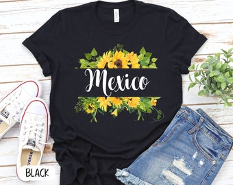 Mexico Sunflower T-shirt, Latina Tee, Spanish Gift