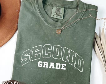 Comfort Colors® Second Grade Shirt, 2nd Grade Teacher Team T-Shirt,Second Grade Squad Crew, 2nd Grade Teacher Shirt, Second Grade Tshirt
