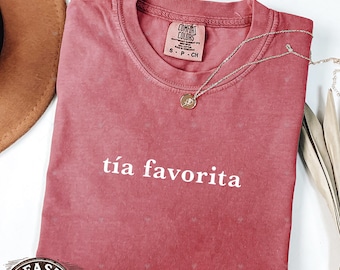Tía Favorita Comfort Colors Sweatshirt, Funny Spanish Aunt Shirt