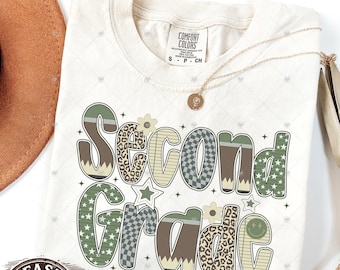 Comfort Colors Second Grade Teacher Shirt, Unisex Cotton Tee