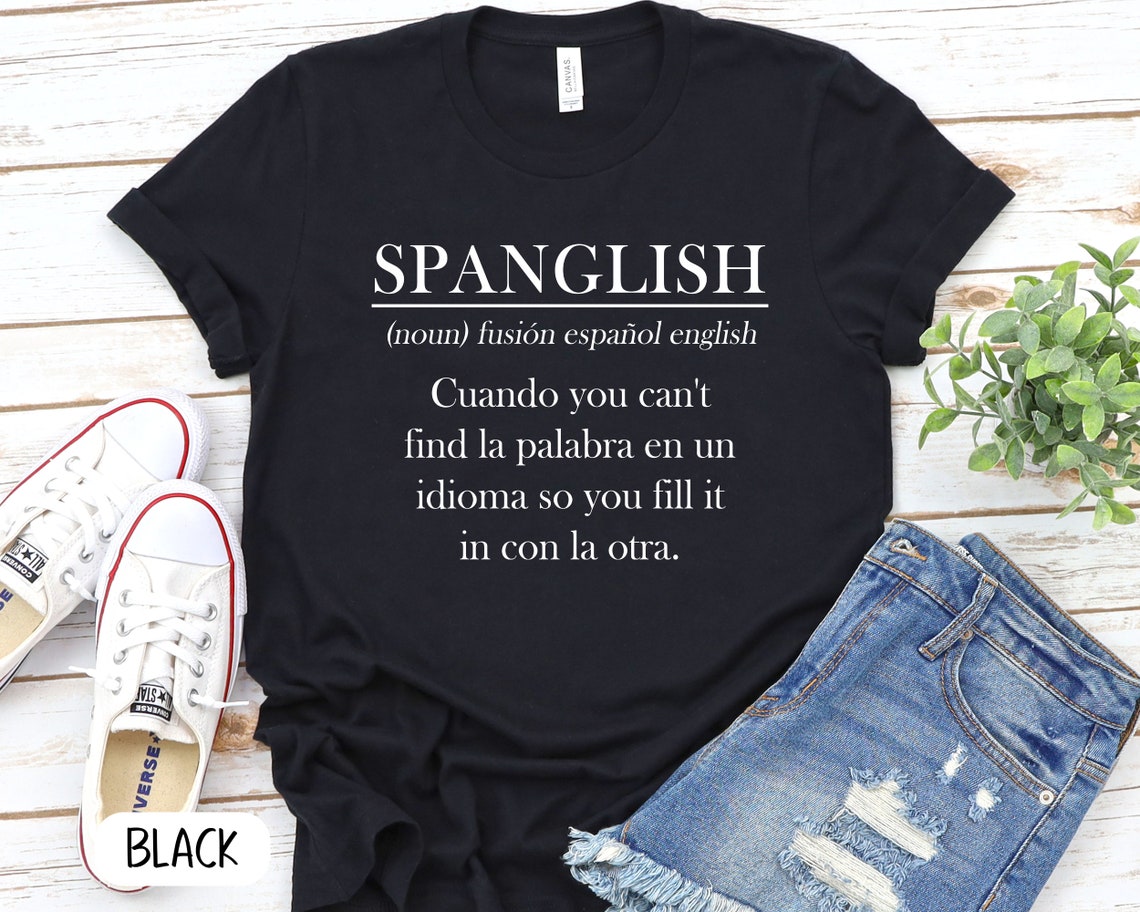 SPANGLISH definition shirt Latina shirt Puerto Rico Tee Etsy