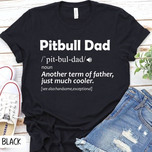 Camiseta con la definición de papá pitbull, regalo para papá perro