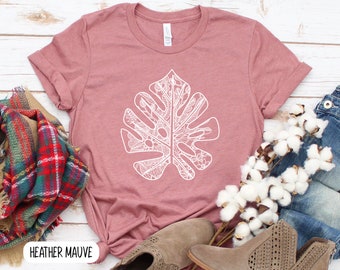 Monstera Leaf Shirt - Botanical Plant Lover Unisex Tee