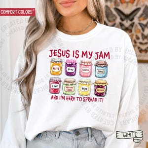 Jesus Is My Jam, Christian Shirt, Comfort Colors® Christian Gift,JESUS Christ Shirt,Gift For Christian,Funny Jesus Shirt, Christian MOM tee bild 14