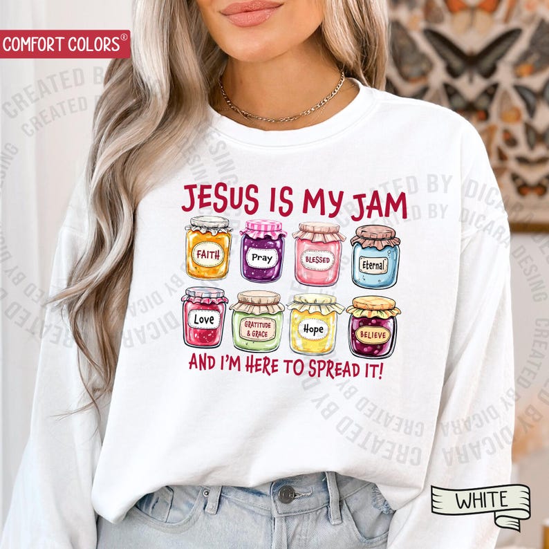 Jesus Is My Jam, Christian Shirt, Comfort Colors® Christian Gift,JESUS Christ Shirt,Gift For Christian,Funny Jesus Shirt, Christian MOM tee bild 14