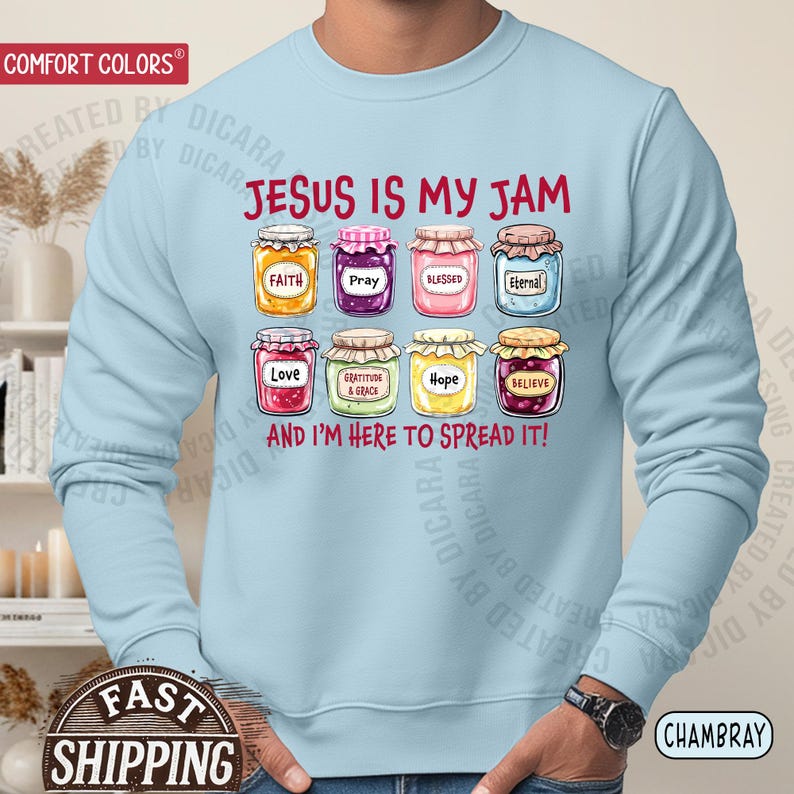 Jesus Is My Jam, Christian Shirt, Comfort Colors® Christian Gift,JESUS Christ Shirt,Gift For Christian,Funny Jesus Shirt, Christian MOM tee bild 13