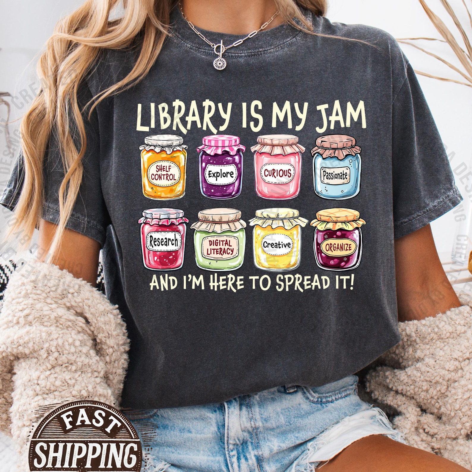 Library Jam Comfort Colors Librarian Shirt, Library Jam Reading Tee, Librarian ...