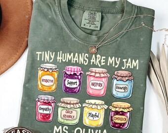 Custom Pediatric Nurse Comfort Colors Shirt, Tiny Humans Are My Jam