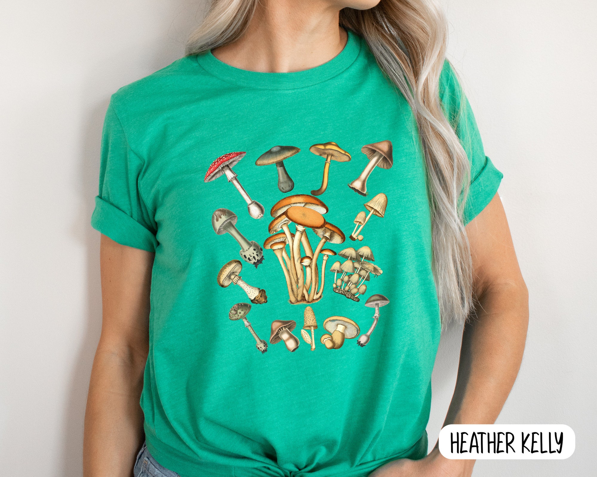 Discover Vintage Mushroom Decor Art Shirt, Botanical Shirt, Plant Shirt