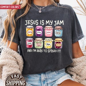 Jesus Is My Jam, Christian Shirt, Comfort Colors® Christian Gift,JESUS Christ Shirt,Gift For Christian,Funny Jesus Shirt, Christian MOM tee Pepper