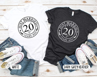 20th Anniversary Matching Shirt, Just Married 20 Years Ago