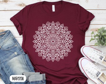 Mandala Lotus Flowy Shirt – Yoga Hippie Tee