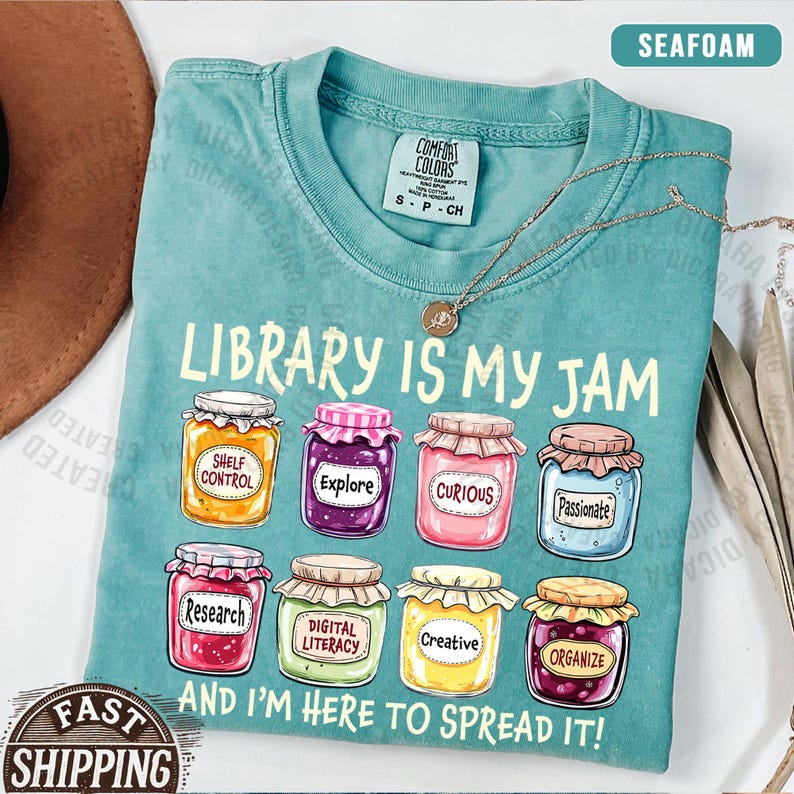 Library Jam Comfort Colors Librarian Shirt, Library Jam Reading Tee, Librarian ...