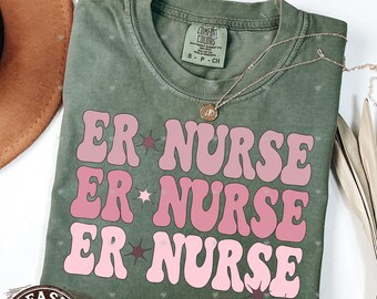 Comfort Colors ER Nurse Shirt: Relaxed Fit, Emergency Department Tee