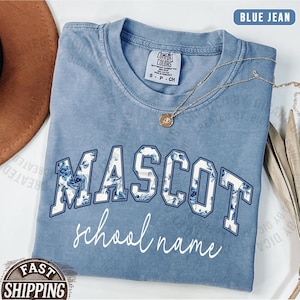 School Spirit Tee, Personalized Comfort Colors® Teacher Shirt, Custom Back To School Team Name T-Shirt, Game Day Sweater,Mascot school name