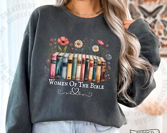 Women Of The Bible Shirt, Christian Women Shirt, Floral Books Christian Shirts, Jesus Church Shirt, Christian Book Lover Shirt
