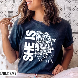 Woman Affirmation Shirt, She is Extraordinary Shirt, Women Power Shirt, Inspirational Girl Shirt, She is Creative Shirt, Women Gift Shirt