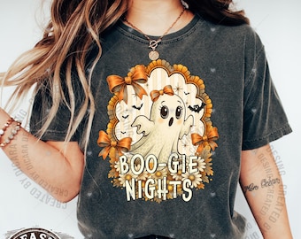 Comfort Colors Halloween Ghost Shirt, Girly Spooky Season Tee