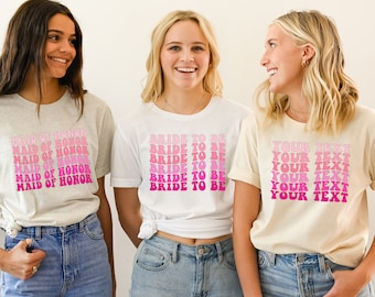 Bachelorette Party Shirt, Bride To Be, Bridesmaid, Maid Of Honor Shirts, Retro Tee, Custom T-Shirt, Bridal Party Shirts, Personalized Shirt