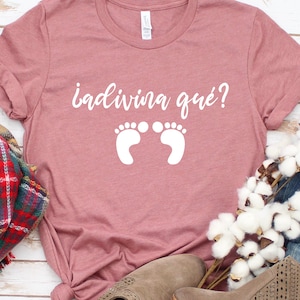 Adivina que shirt Spanish pregnancy announcement shirt guess what baby announcement shirts spanish shirt spanish baby reveal pregnancy