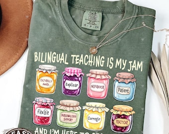 Bilingual Teacher Shirt, Comfort Colors Tee, Spanish Teacher Gift