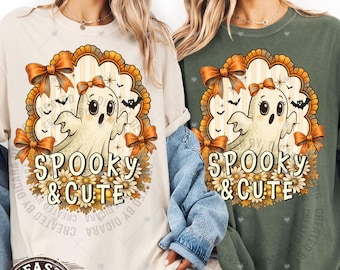Comfort Colors Halloween Ghost T-Shirt, Girly Spooky Tee