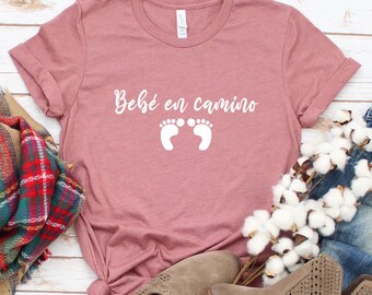 Camiseta Bebé en camino, camiseta de anuncio de embarazo en