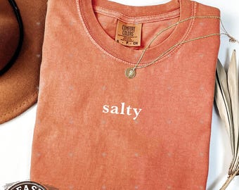 Comfort Colors Salty T-Shirt, Summer Beach Tee