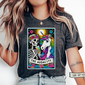 The Audacity Tarot Card Shirt, Skeleton Tarot Card Tee, Tarot card shirt,Tarot card Mystical Tarot,The Audacity skeleton Tarot Card T-shirt