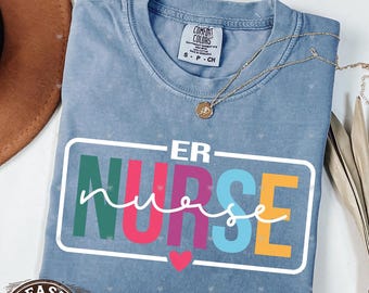 Comfort Colors ER Nurse Shirt, Emergency Department Tee