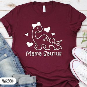 Mama Saurus Dinosaur T-Shirt: Triceratops Momma Shirt