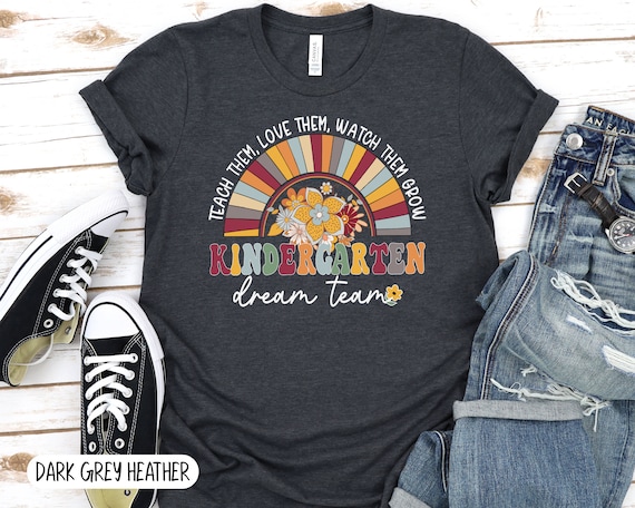 Retro Kindergarten Crew Shirt, Teacher Team Unisex Tee