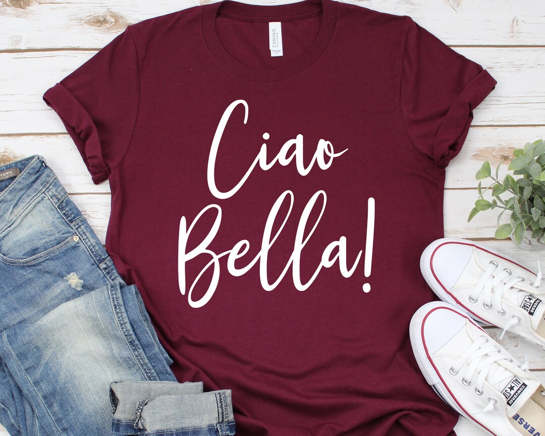 White Ciao Bella t shirt