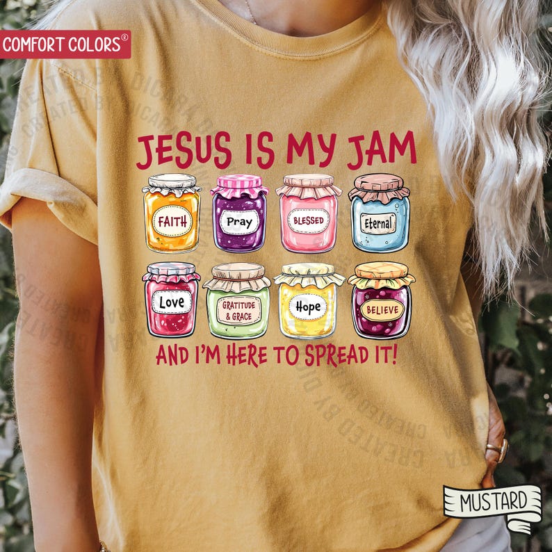 Jesus Is My Jam, Christian Shirt, Comfort Colors® Christian Gift,JESUS Christ Shirt,Gift For Christian,Funny Jesus Shirt, Christian MOM tee bild 12
