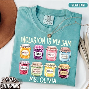 Personalized Inclusion Is My Jam Comfort Colors® Shirt,Neurodiversity Tee,SPED Teacher ,Autism Awareness,Support Autism,Inclusion Advocate