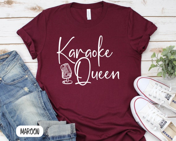 Women Karaoke T Shirt - Karaoke Queen Funny Shirt Women Karaoke T Shirt - Karaoke Queen Funny Shirt