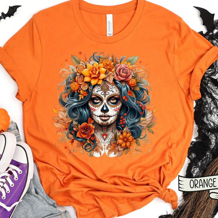 Day Of The Dead Shirt, Halloween Costume 2023, Skeleton Shirt, Dia De Los Muertos,Mexican Spanish Holiday,Halloween Shirts,Sugar Skull Shirt