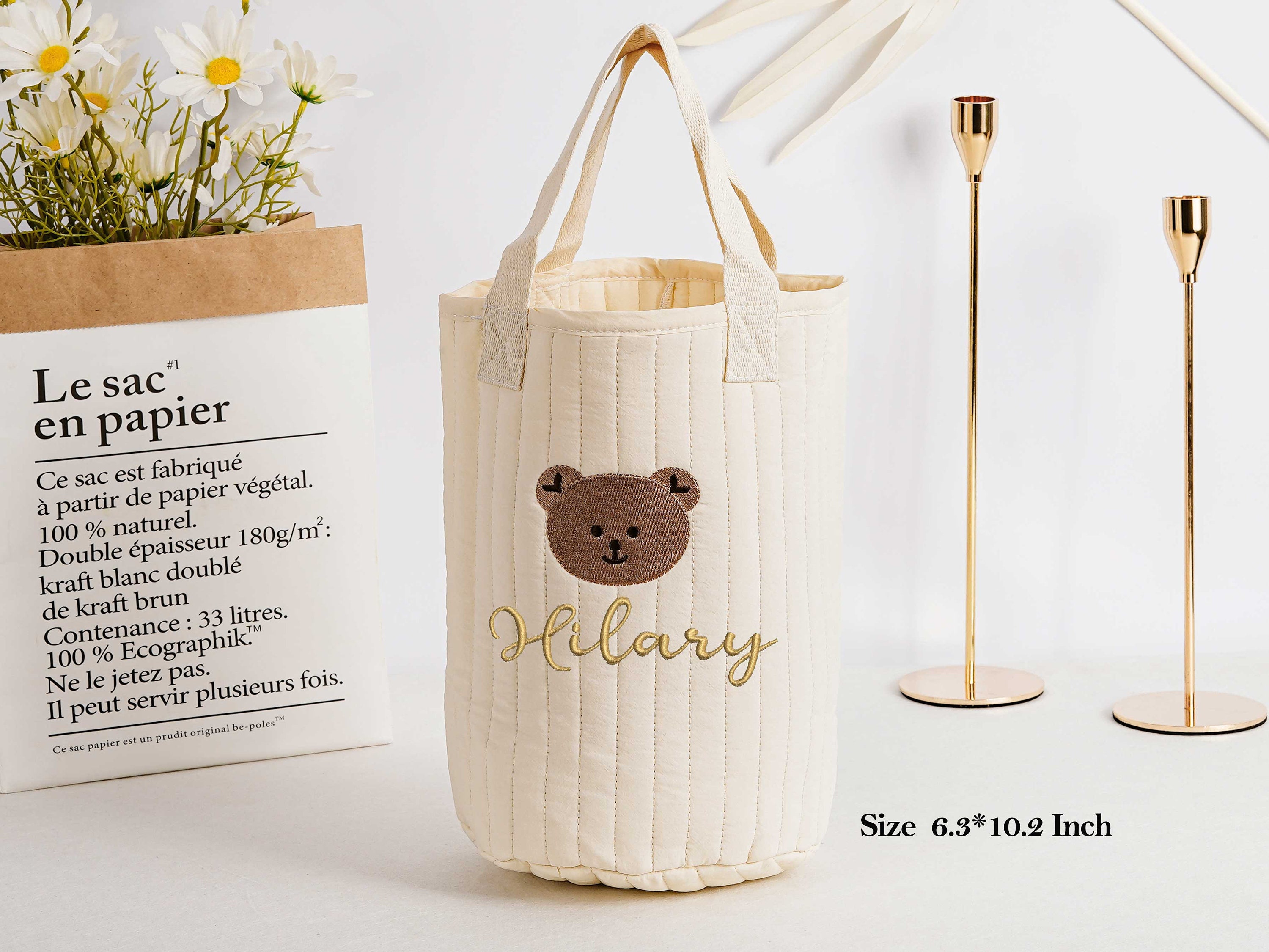 Embroidery Baby Nappy Bag, Diaper Bag, Pram Bag,Baby Caddy Organiser, Baby Shower Gift
