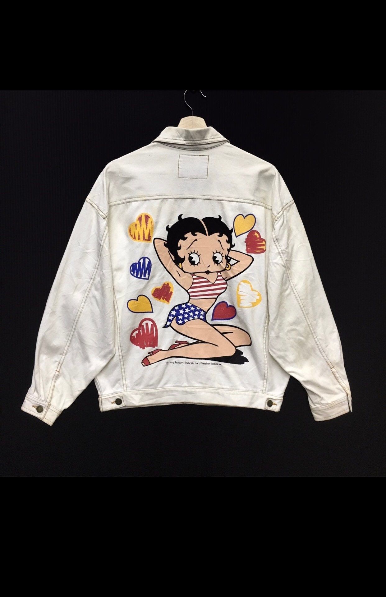 Rare Vintage Betty Boop Cotton Jacket Big Print Betty | Etsy