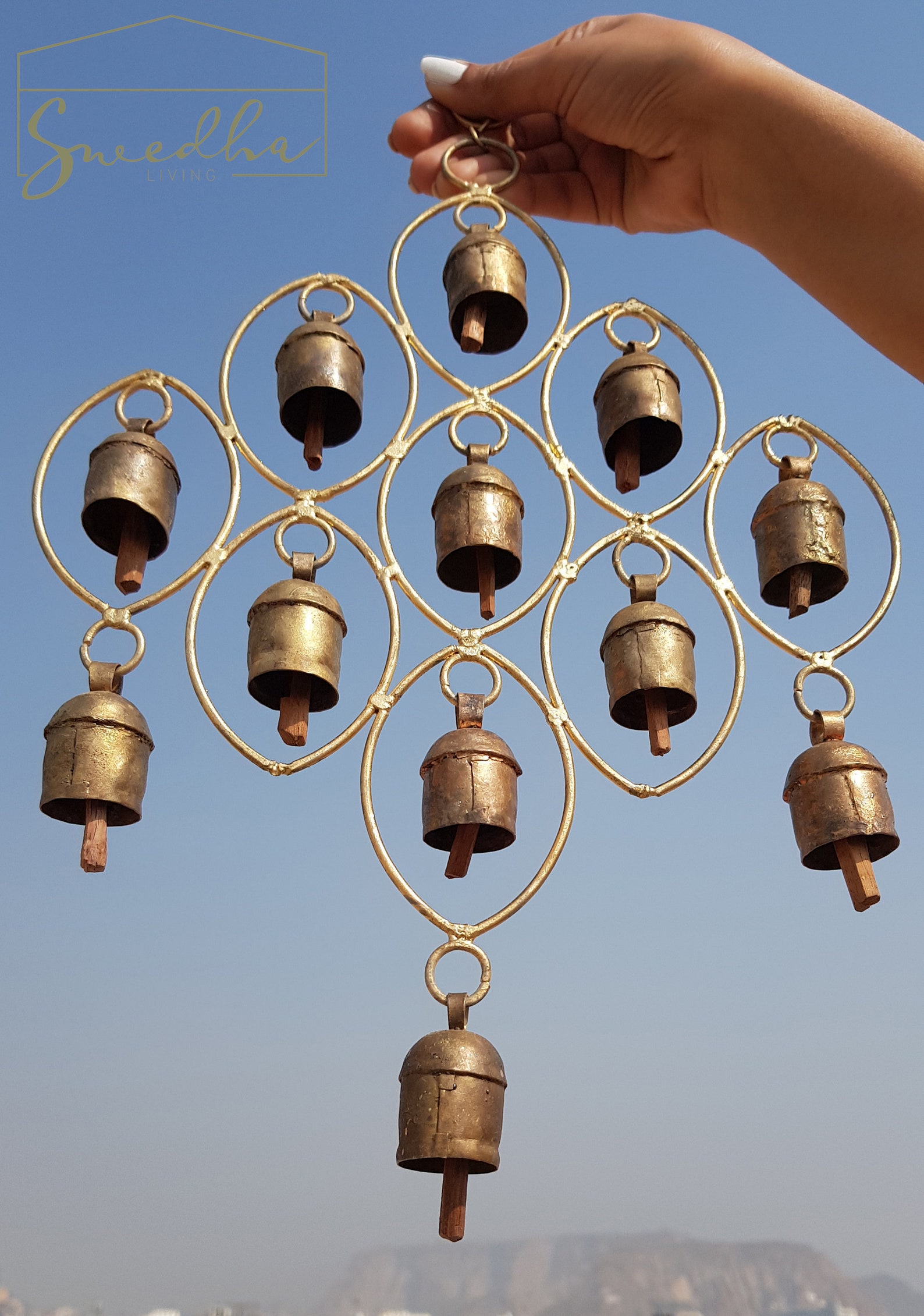 Copper Wind Chimes. Unique Outdoor Wind Chimes. 12 Bells Etsy