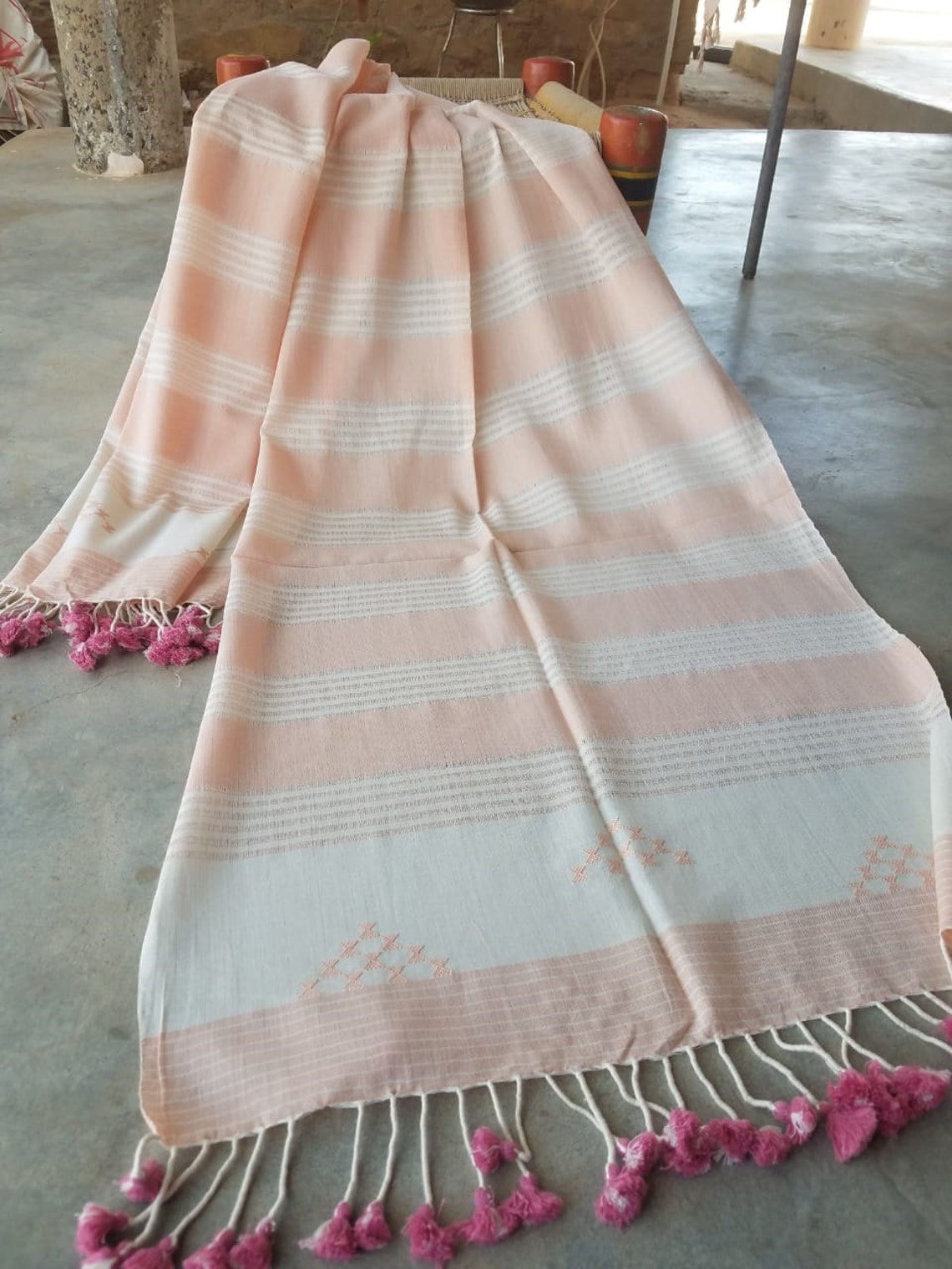 Pure Cotton Hand woven Scarves Shawls Wraps Dupatta Etsy
