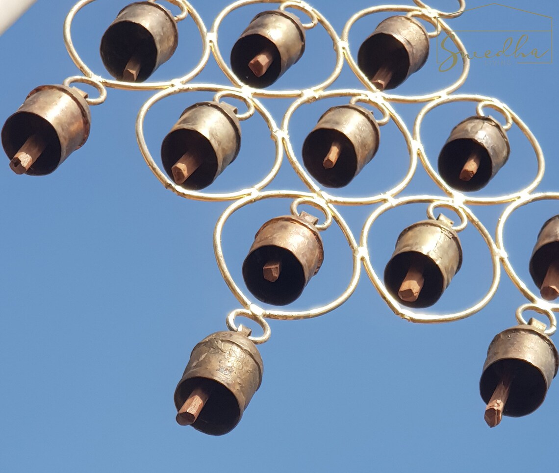 Copper Wind Chimes. Unique Outdoor Wind Chimes. 12 Bells Etsy