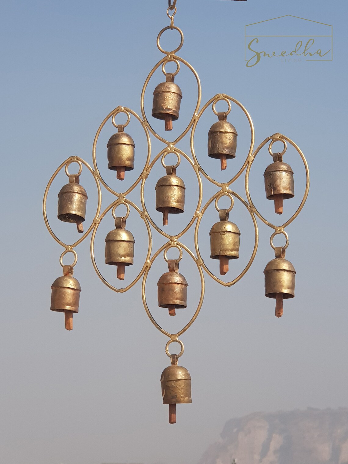 Copper Wind Chimes. Unique Outdoor Wind Chimes. 12 Bells Etsy