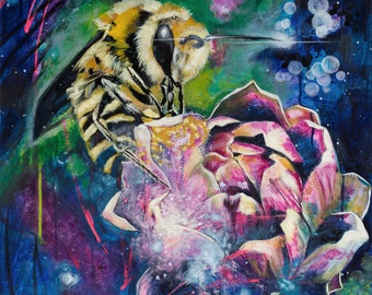 PRE-SALE “Bee Here Now” Archival Paper Print!