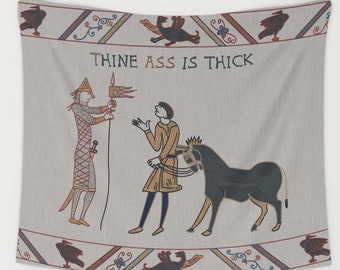 Medieval Bayeux Tapestry | Middle Ages Meme Wall Hanging Decor Gift | Meme Tapestry