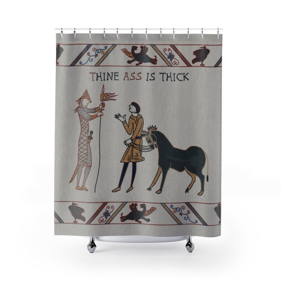 Medieval Meme Bayeux Tapestry Shower Curtain Middle Ages New Zealand Medieval Meme Bayeux Tapestry Shower, Medieval Tapestry Shower Curtain