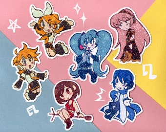 Vocaloid Holo Sparkle Stickers!