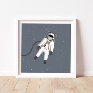Rocket and Astronaut Prints Outer Space Posters Kids | Etsy