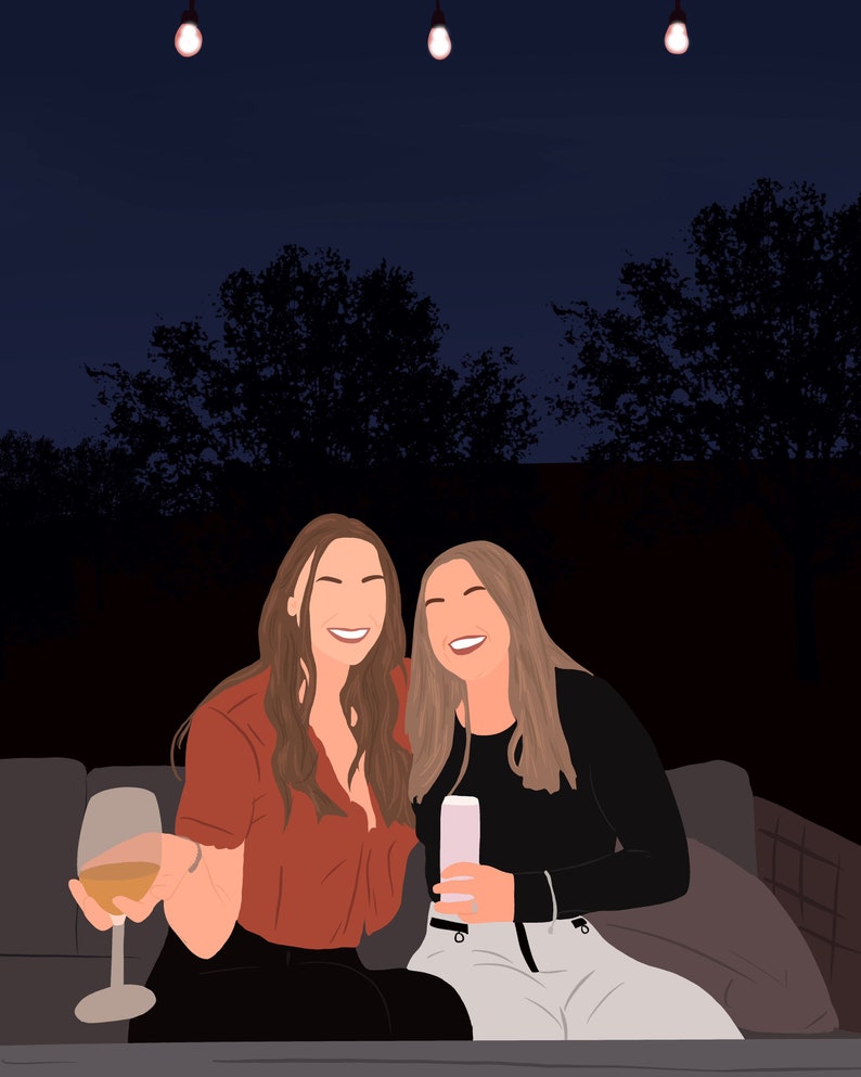 Custom Digital Portrait with Detailed Background (Digital File) image 5